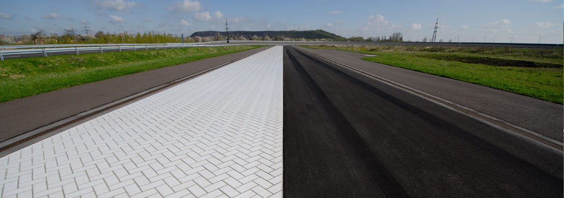[Photo: Braking test track]